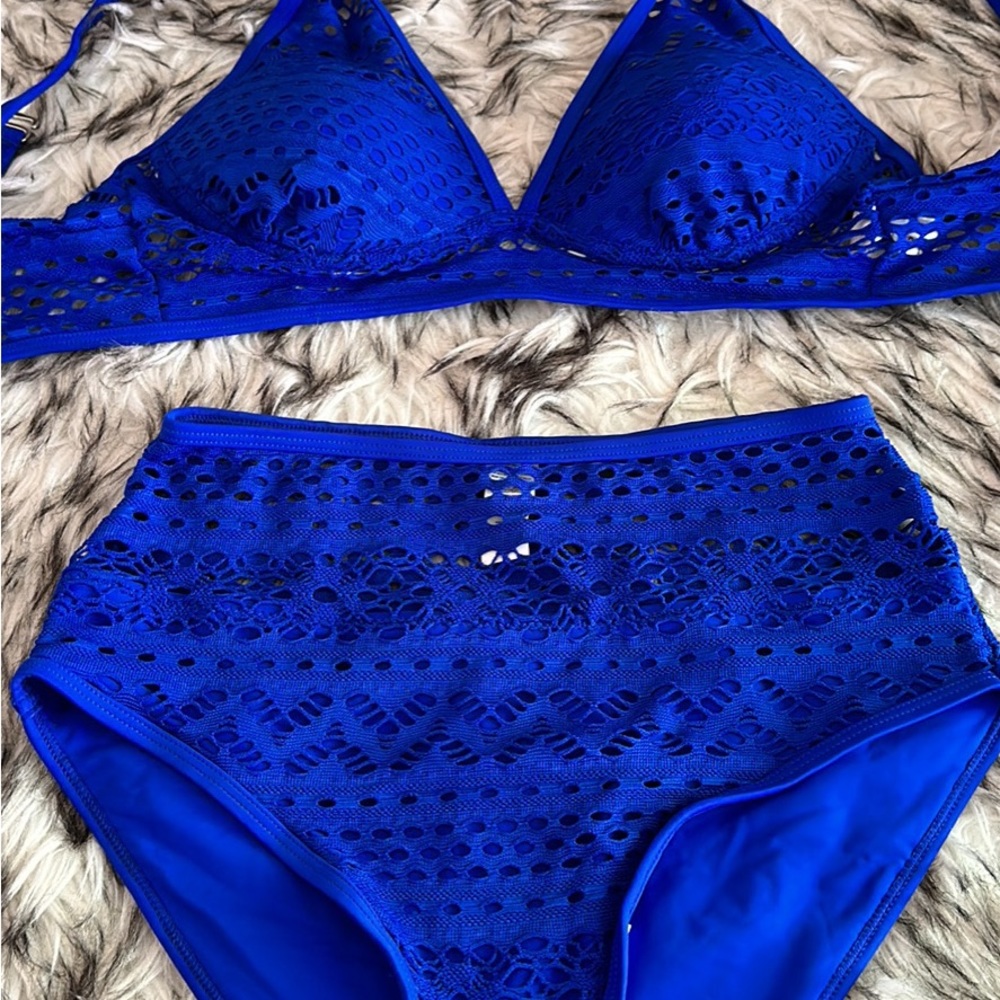 Hight waist bikini bottom & top set